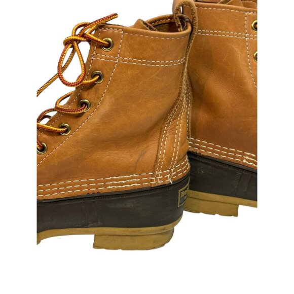 LL BEAN 212880 Women's Waterproof Duck Boots Sz 6 Leather 8" Brown Gorpcore USA - Picture 7 of 9